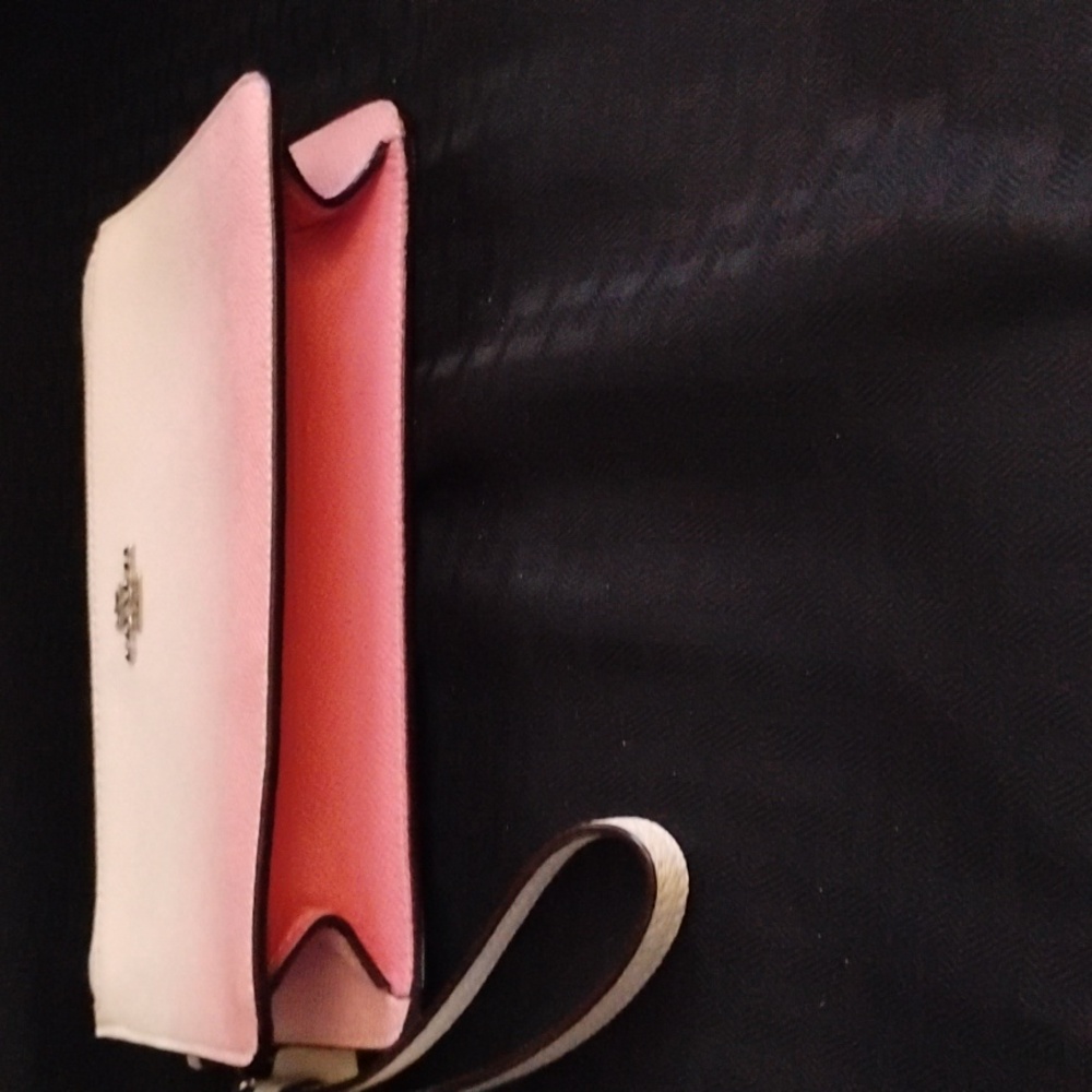 Coach White To Pink Gradient Leather Wristlet (Lightly Used) - Picture 5 of 7